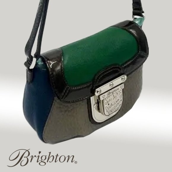 Brighton Handbags - Brighton Patent Leather Colorblock Mini Crossbody